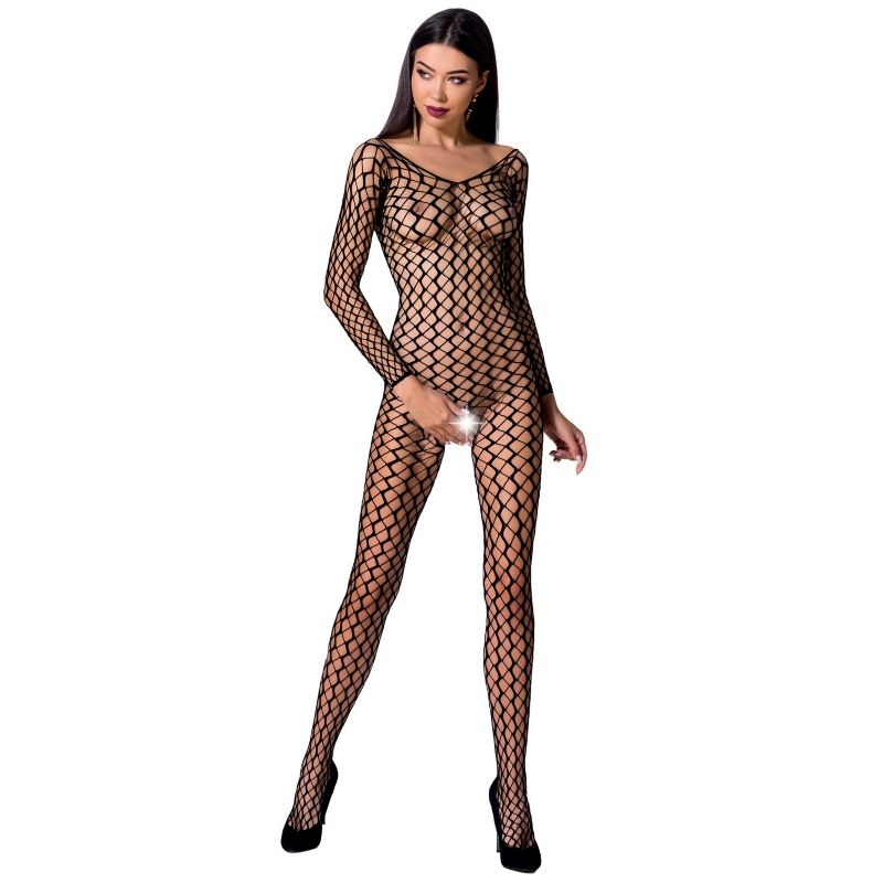 passion woman bs068 bodystocking schwarz eine grÖsse