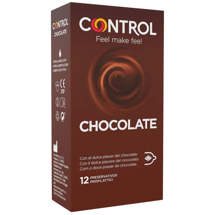 control adapta chocolate condoms 12 units