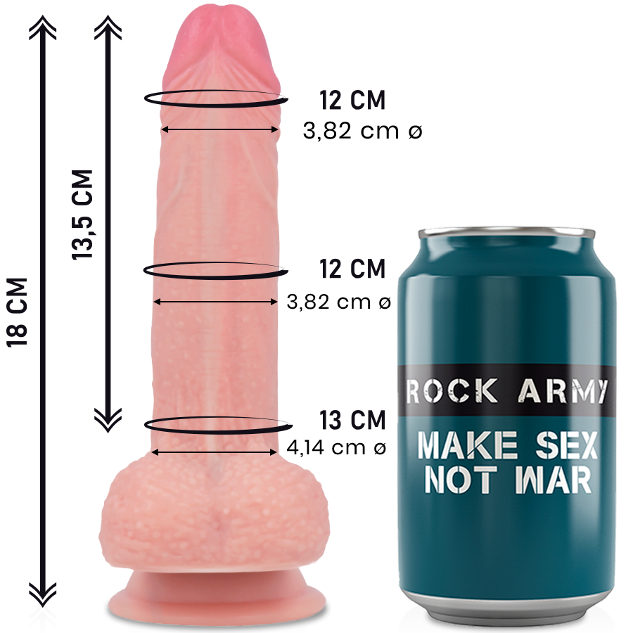 rockarmy liquid silicone premium mustang realistic 18 cm o 4.14 cm