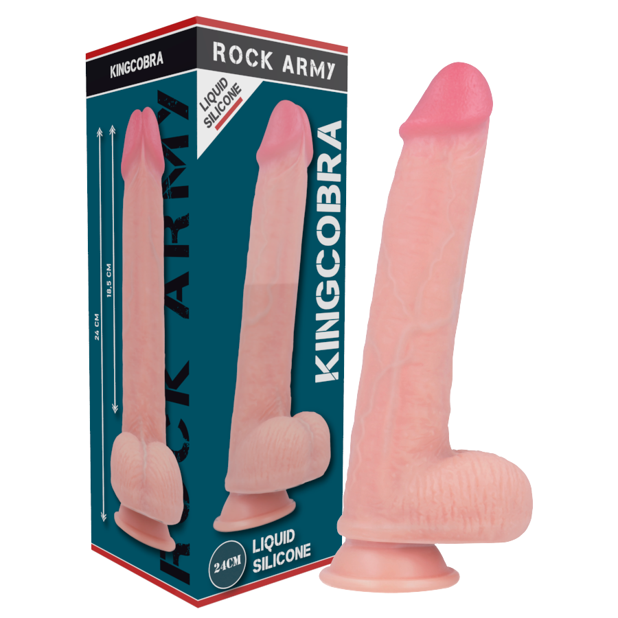 rockarmy liquid silicone premium kingcobra realistic 24 cm o 4.77 cm