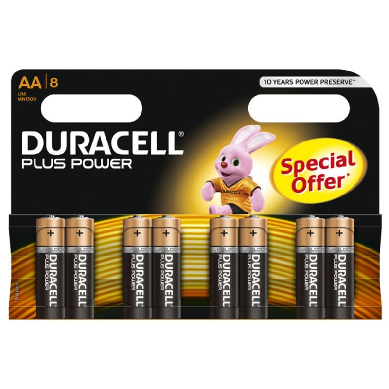duracell plus power batterie aa lr6 8 einheiten