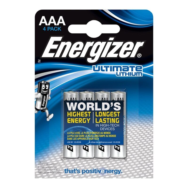 energizer ultimate lithium aaa l92 lr03 1,5v *4