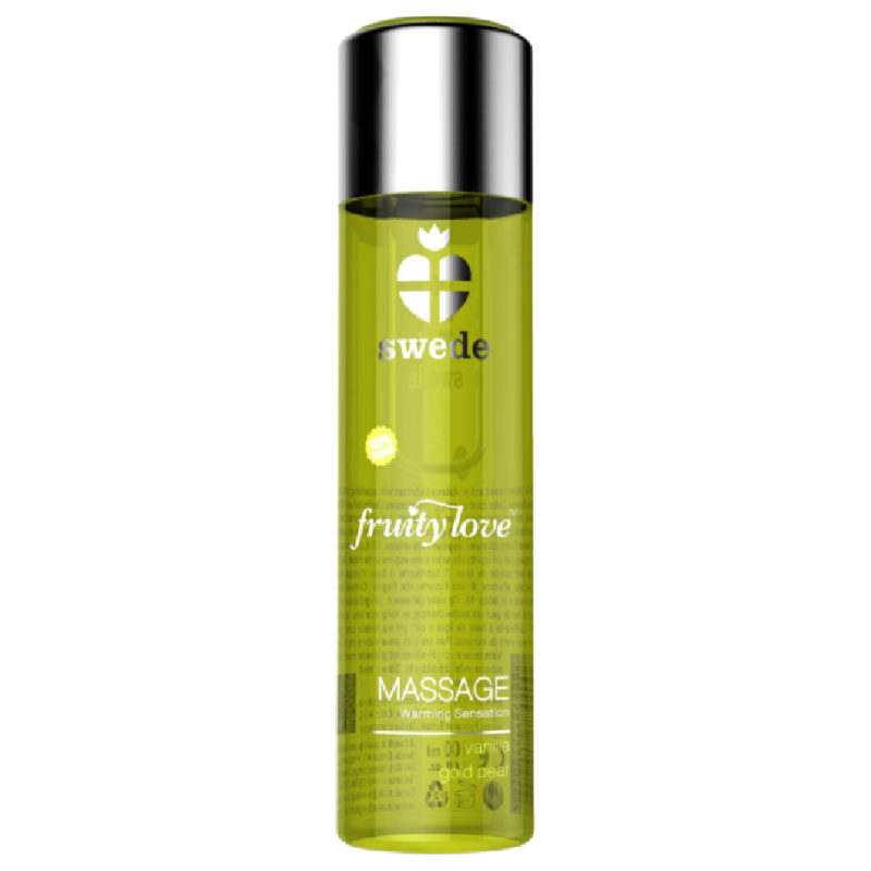 swede fruity love massageÖl mit wÄrmendem effekt vanille und goldbirne 120 ml