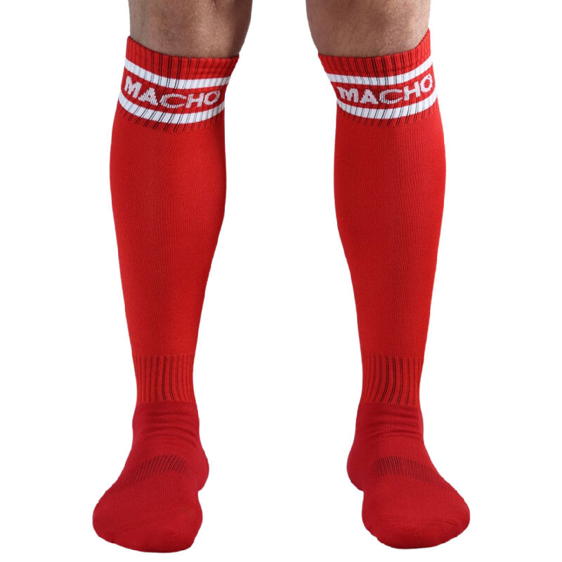 macho lange socken eine grÖsse rot