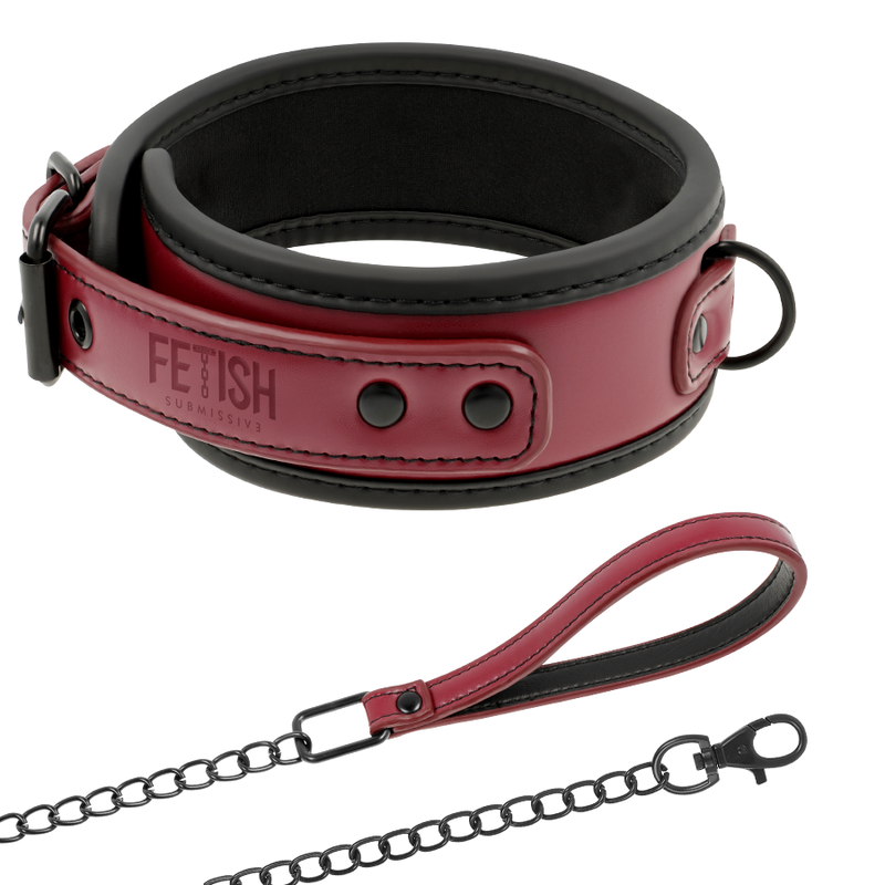 fetish submissive dark room kettenhalskette mit neoprenfutter