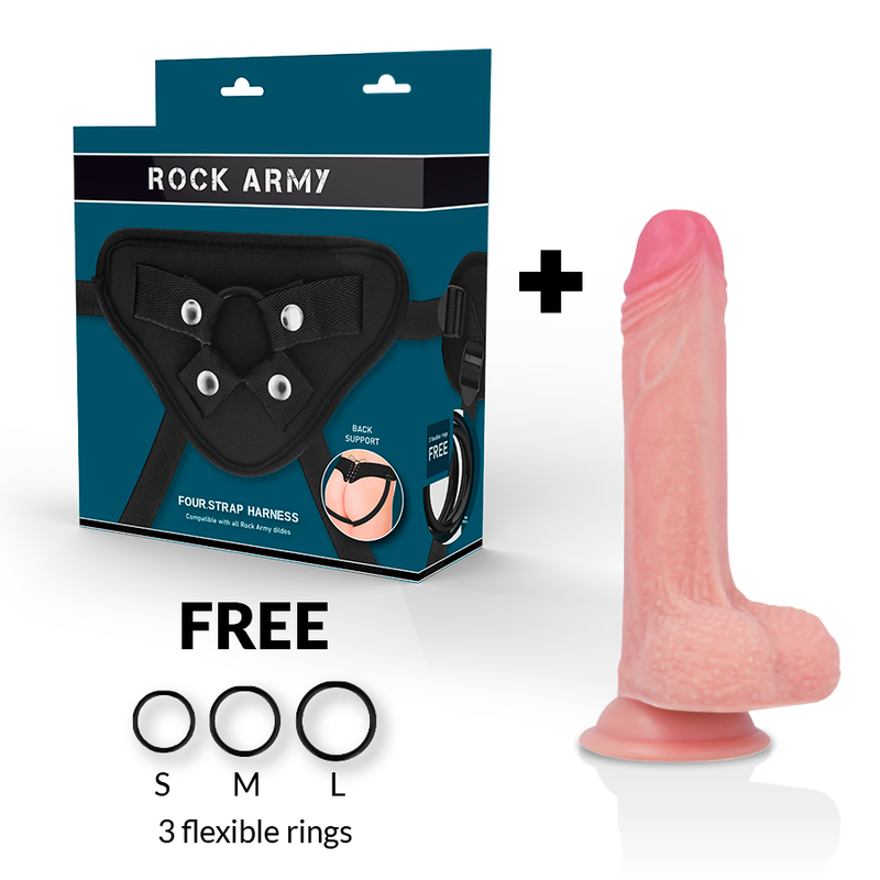 rockarmy harness + flÜssigsilikon premium mustang realistisch 18 cm o 4.14 cm
