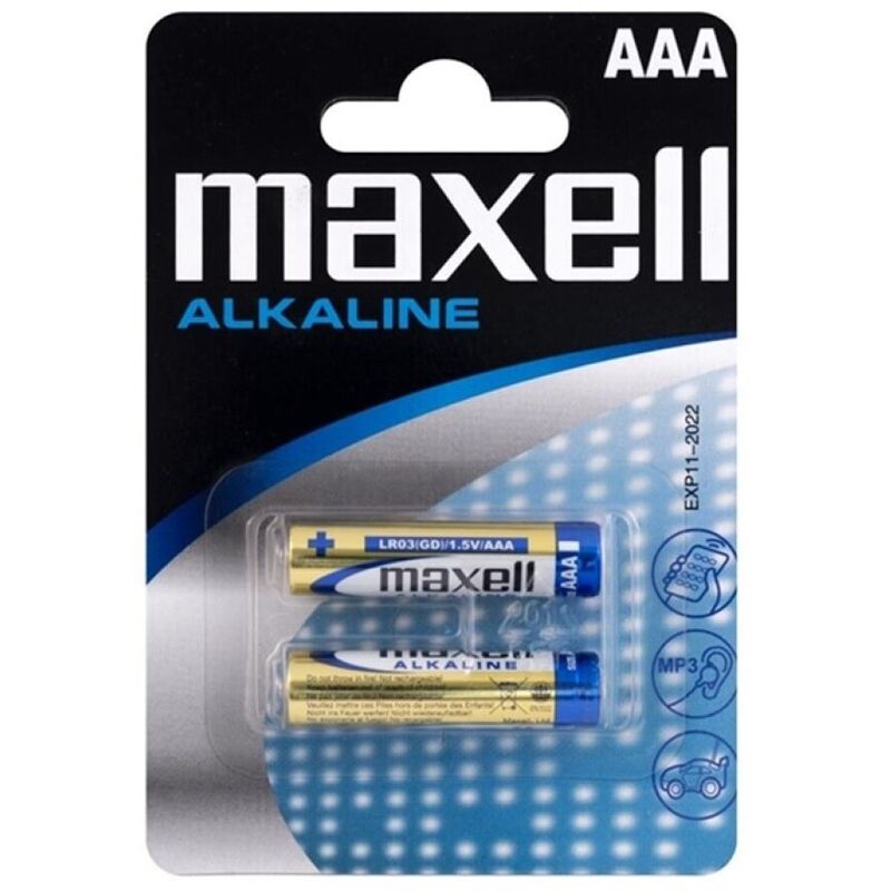 maxell alkalinbatterie aaa lr03 blister * 2