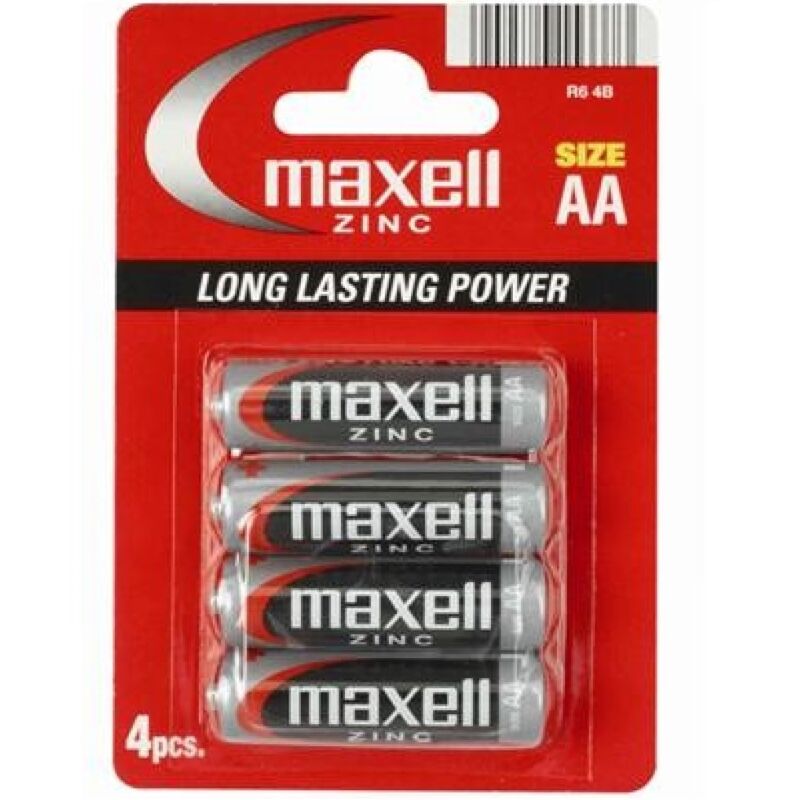 maxell pila salina manganeso aa r6 * 4 einheiten