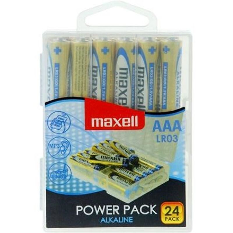 maxell alkaline batterie aaa lr03 pack * 24 batterien